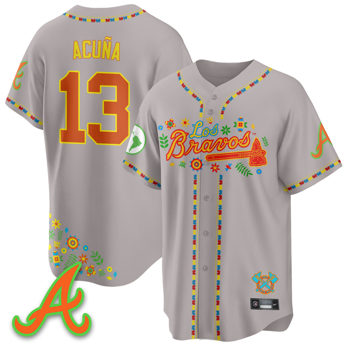 Atlanta Braves 2025 "Los Bravos" Jersey - All Stitched