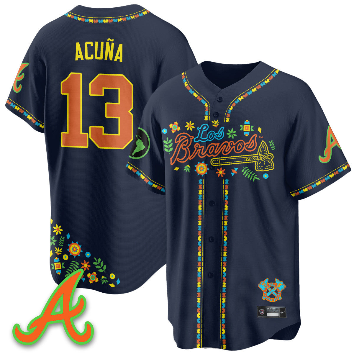 Atlanta Braves 2025 "Los Bravos" Jersey - All Stitched