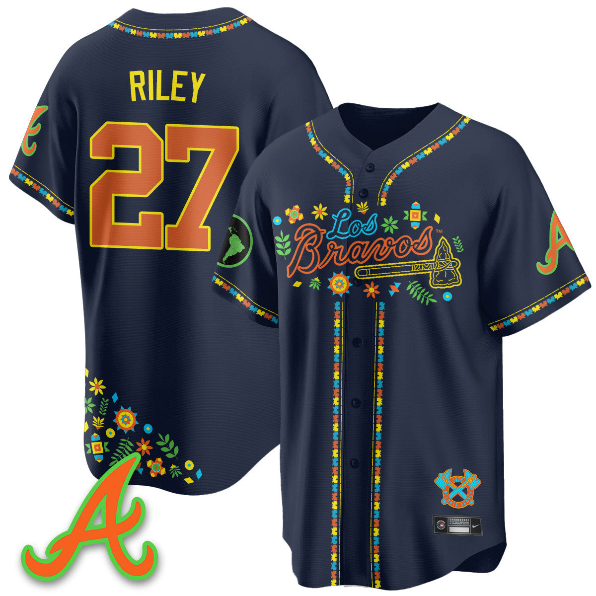 Atlanta Braves 2025 "Los Bravos" Jersey - All Stitched