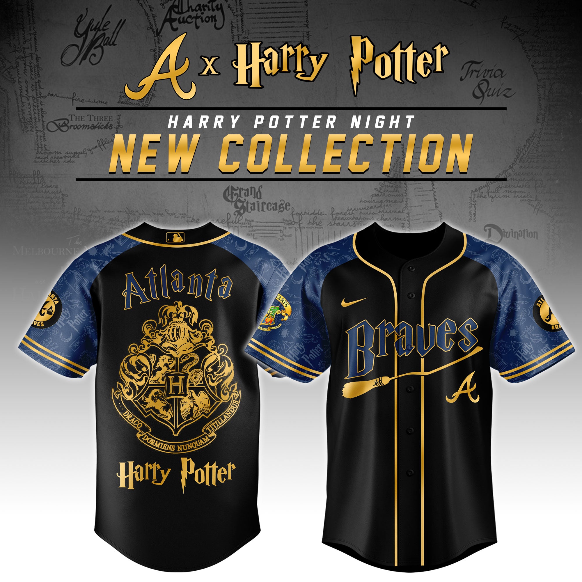 Atlanta Braves x Harry Potter Night Baseball Jersey