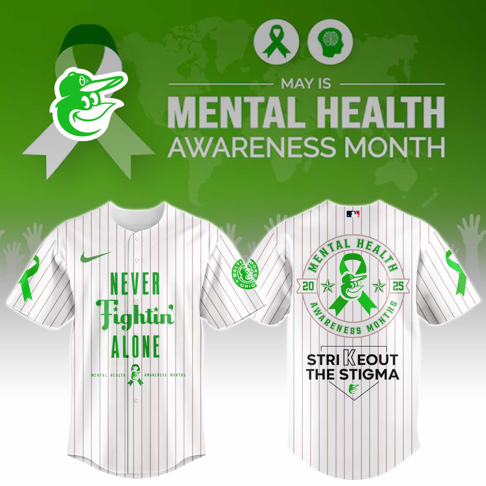 Baltimore Orioles Mental Health Awareness Week Jersey