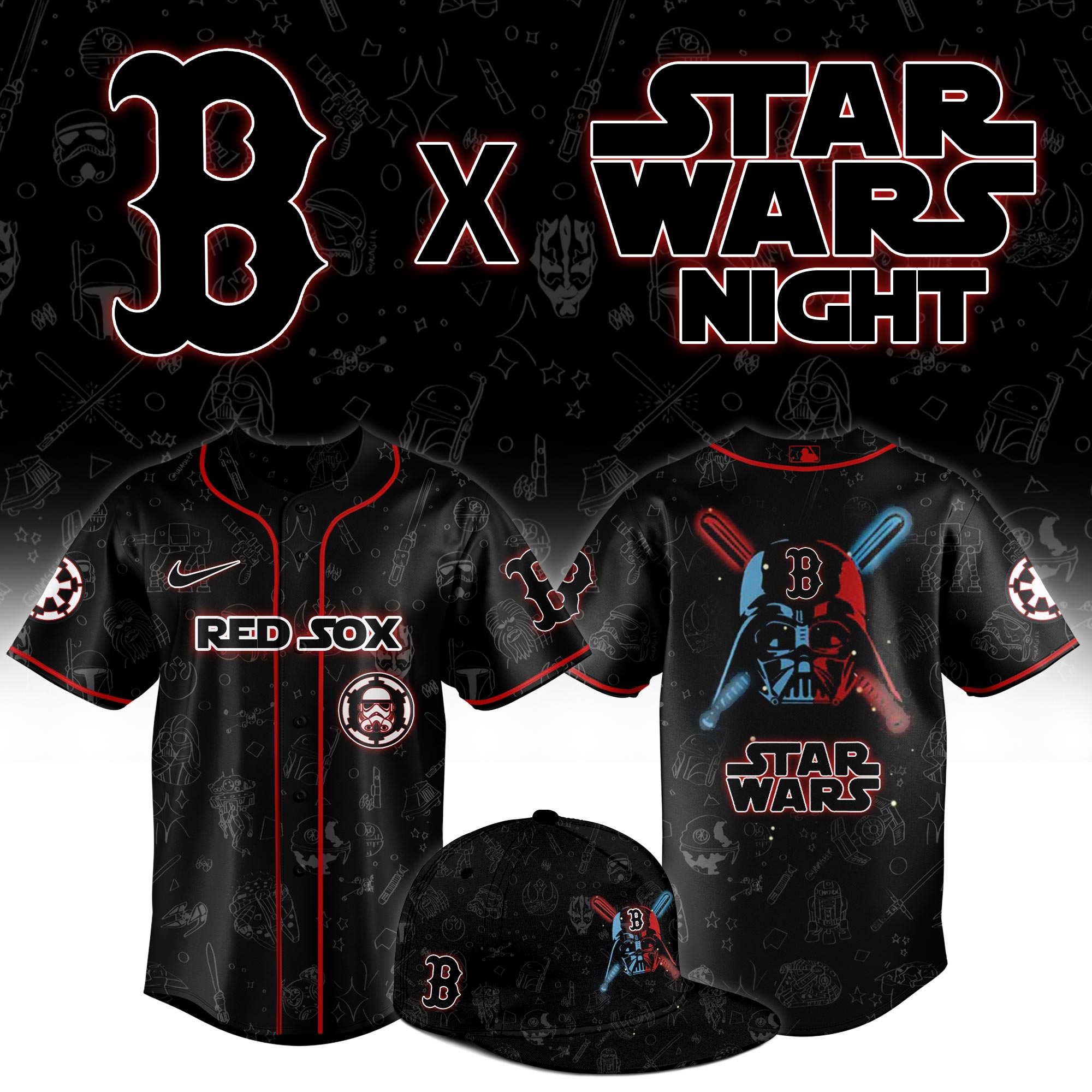 Boston Red Sox Star Wars Night Limited Jersey