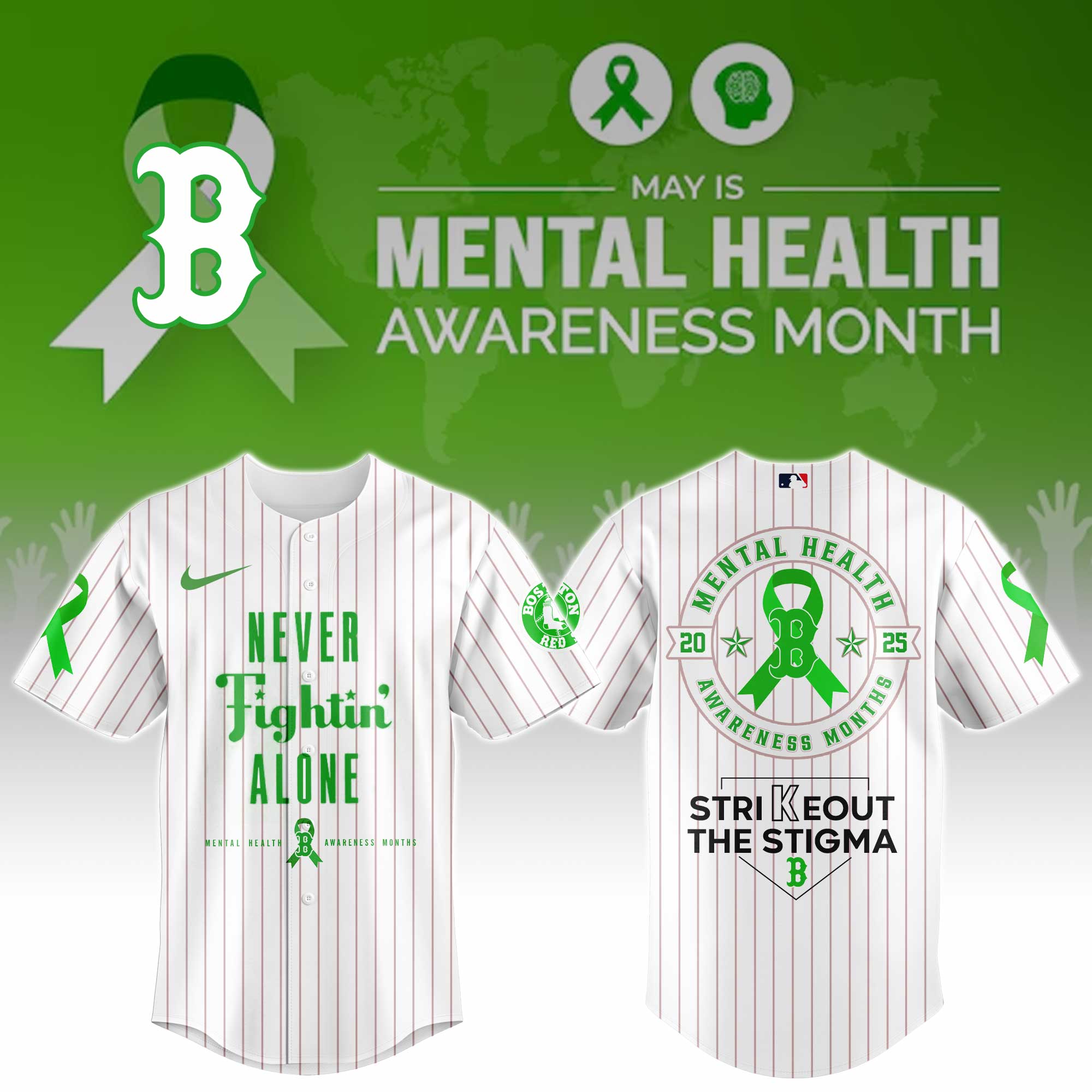 Boston Red Sox Mental Health Awareness Week Jersey