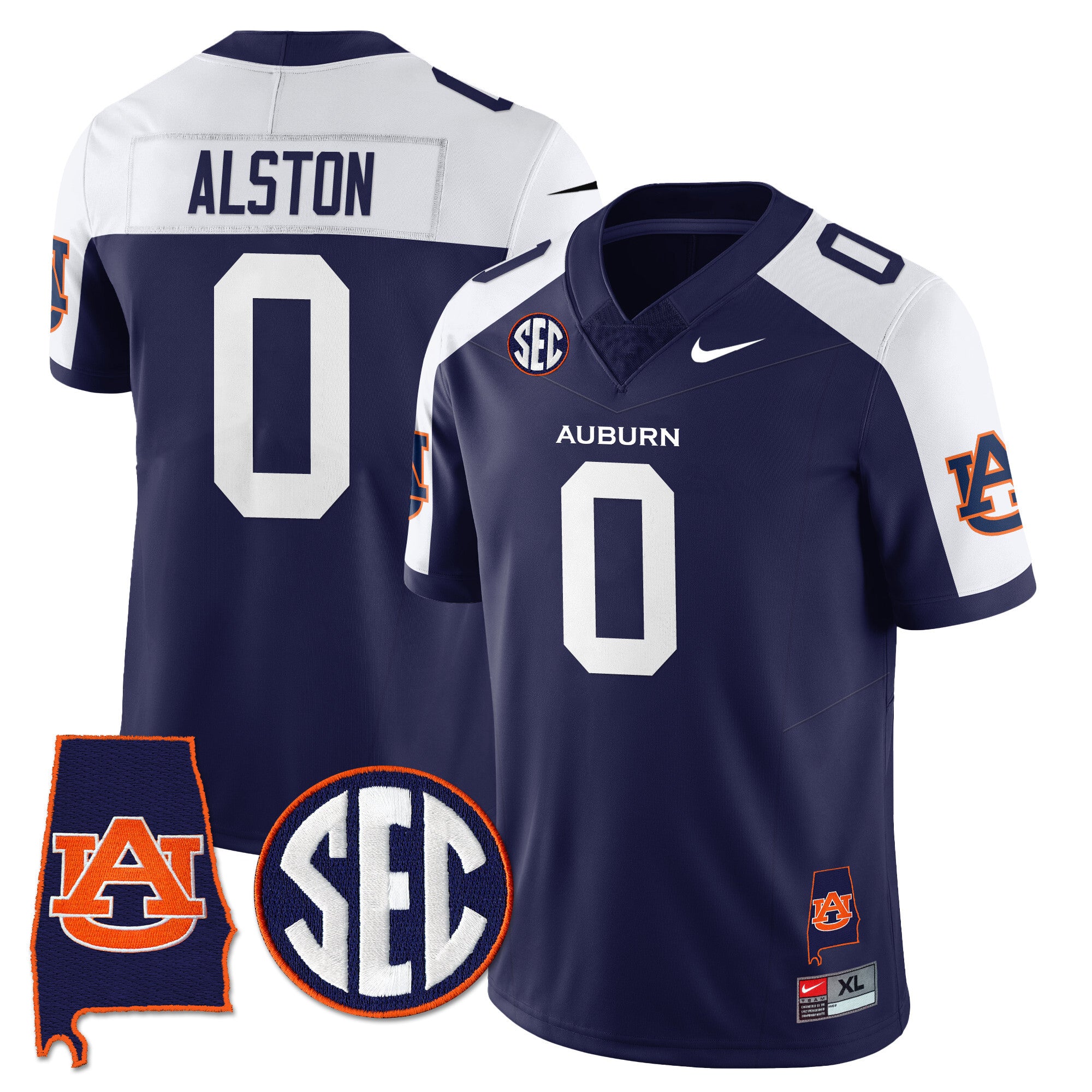 Auburn Tigers Alabama Patch Vapor Limited Jersey - All Stitched